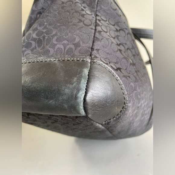 COACH MONOGRAM TRANSATLANTIC SIGNATURE BLACK TRAVEL BAG - Picture 5 of 15